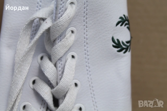 Мъжки бели кецове/маратонки от естествена кожа ''Fred Perry'' , снимка 4 - Маратонки - 54567117