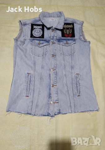 Рокерско елече с гръб /дънково /, снимка 4 - Якета - 53785273