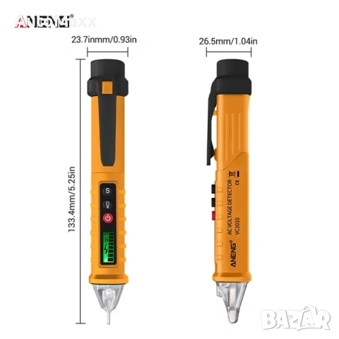 Nax Aneng Vc1010 Цифрови детектори на напрежение 12-1000V Безконтактен електрически тестер , снимка 2 - Измервателни инструменти - 54571888