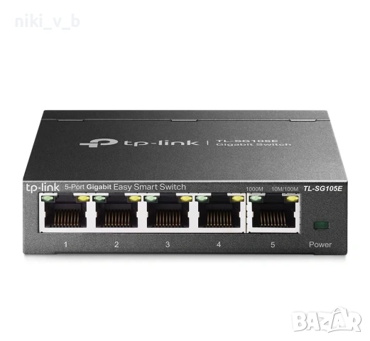 Мрежов Суич TP-Link TL-SG105E, 5Port, 1000Mbps, снимка 2 - Суичове - 54987353