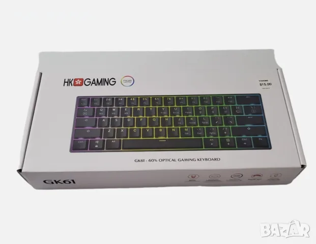 GK61 Mechanical Gaming Keyboard 60 Percent | 61 RGB Rainbow LED Backlit