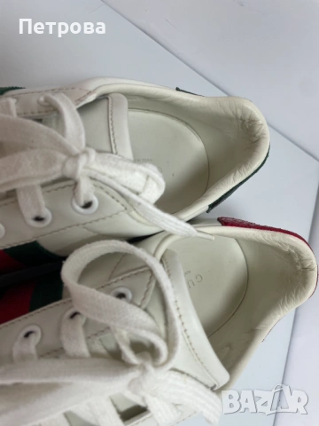 Кожени маратонки Gucci Ace 39 Оригинал, снимка 4 - Маратонки - 54713567