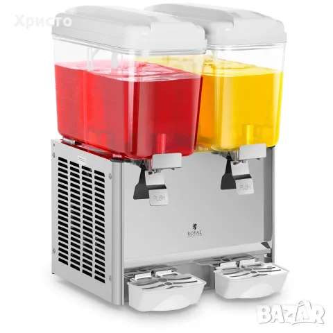 НОВА!!! Професионална охладителна машина за сокове Royal Catering RCSD-36C, 2 x 18L, 300W
