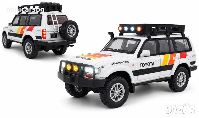 Метални колички: Toyota Land Cruiser LC80 Off-Road 1:24 – метален модел, снимка 5 - Колекции - 55628122