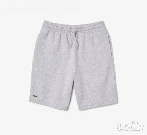 НОВИ оригинални памучни светло сиви къси гащета бермуди LACOSTE / Лакосте  размер 5 / L от САЩ, снимка 7 - Къси панталони - 55392443