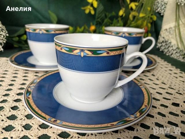 Winterling Bavaria красота с кобалтов кант, снимка 12 - Чинии - 54621892