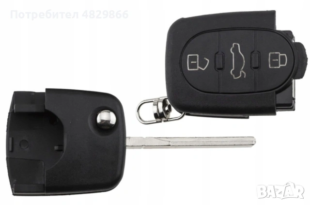 Кутийка за ключ с 3 бутона AUDI A2, A3, A4 B5, A4 B6, A6 C5, TT, VW B…, снимка 3 - Части - 54620900
