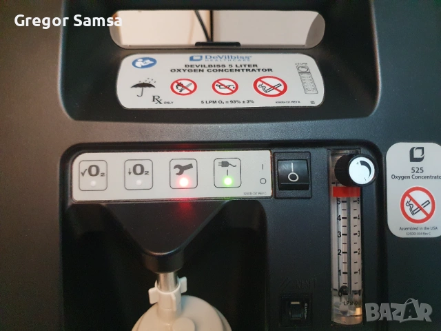 Кислороден концентратор Devilbiss 525KS 5L Литра Oxygen Concentrator, снимка 4 - Медицинска апаратура - 54155714