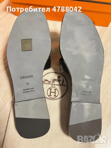Дамски кожени чехли Hermes, снимка 3 - Чехли - 54105147