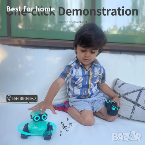 GILOBABY Играчка робот с дистанционно управление за деца 3-5 години, мигащи LED очи, снимка 2 - Електрически играчки - 54291256