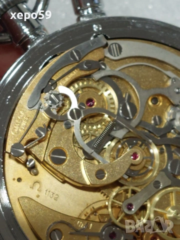 Джобен часовник Омега хронограф-Omega Split Second Chronograph Rattrapante, 5 500 лв, снимка 13 - Мъжки - 52217920