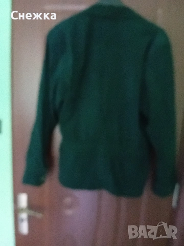 тъмно зелено велурено сако, снимка 3 - Якета - 54288428