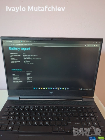 Gaming лаптоп HP Victus 16 – i7 / RTX 3050 / 16GB RAM – Отлично състояние, снимка 5 - Лаптопи за игри - 54442069