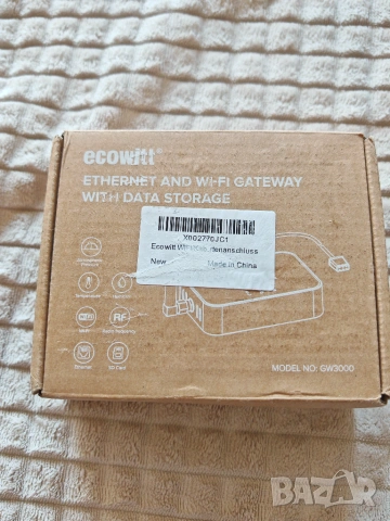 Ecowitt GW3000 Wi-Fi и Ethernet Gateway 868 MHz за метеостанции НОВ