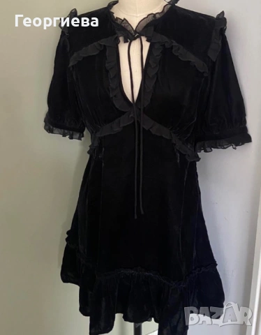Красива къса плюшена рокля Topshop