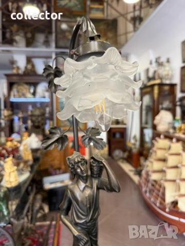 Винтидж фигурална настолна лампа. №8068, снимка 3 - Антикварни и старинни предмети - 54051824