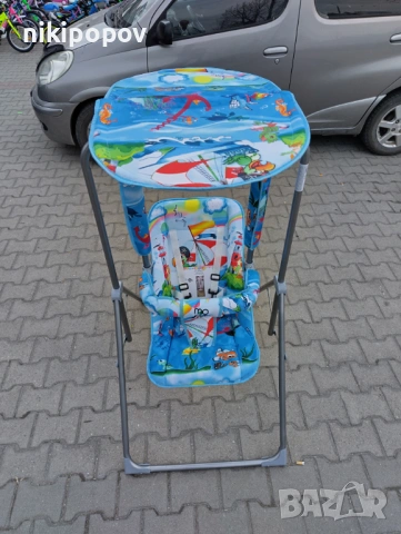 MONI Градинска люлка със сенник FUNNY син, снимка 9 - Други - 54646056