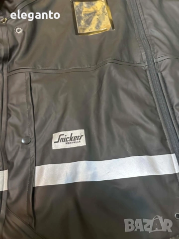 Мъжко водоустойчиво яке Snickers Rain Jacket PU 8200 , L размер , снимка 7 - Якета - 54454463