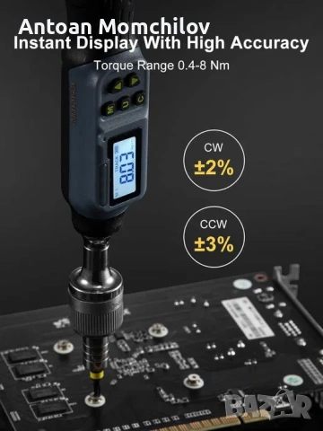 Динамометрична отвертка GROWNEER Digital Torque Set, снимка 2 - Отвертки - 54827741