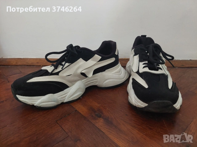 Продавам черно бели кецове / маратонки / обувки answear , снимка 4 - Маратонки - 55078443