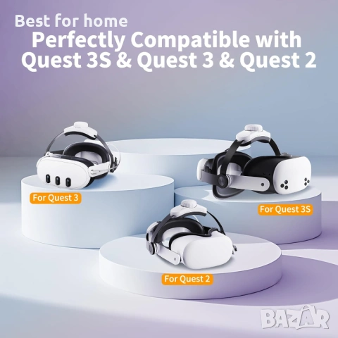 Noiposi 10000mAh батерия Каишка за глава за Meta Quest 3s/3/Quest 2, снимка 2 - Други игри и конзоли - 53986012