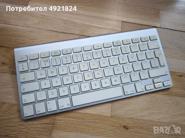 Apple Wireless Keyboard Model A1255 безжична клавиатура Bluetooth Mac Windows