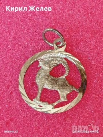 Сребърен медальон зодиакален знак КОЗИРОГ ♑ много красив 47905, снимка 5 - Колиета, медальони, синджири - 55066891
