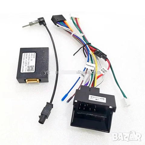 Hiworld Кабели с CAN BUS декодер за VW, Volkswagen, мултимедия, Букси с CANBUS модул за волана