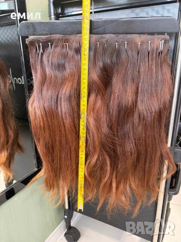 Руска коса OTTO, 45 см, 4 треси, над 200 г, може да се боядисва., снимка 2 - Продукти за коса - 54119646