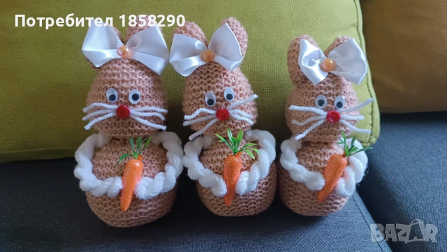 Декоративни зайчета, снимка 4 - Декорация за дома - 54093108