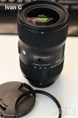 Обектив Sigma 18-35mm f/1.8 DC, F Mount (за Nikon), снимка 3 - Обективи и филтри - 54269064