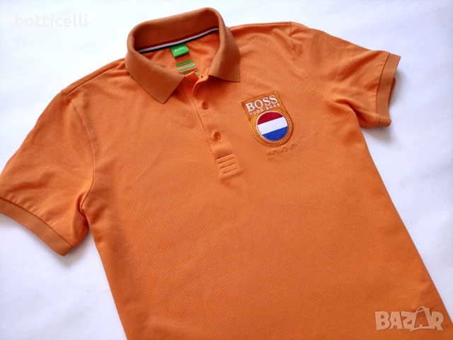 Hugo Boss Paddy Flag Netherlands Cotton Polo Shirt - L - оригинална мъжка тениска, снимка 2 - Тениски - 55002455