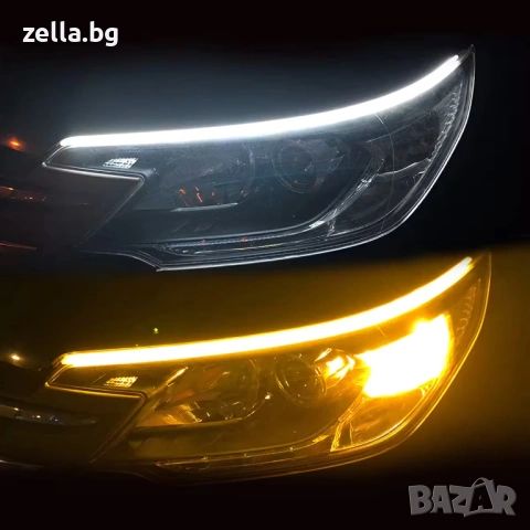 LED дневни светлини (DRL) тип лента 60 см с динамичен мигач LED FLOW, IP65, авто тунинг 10190, снимка 5 - Части - 54660559