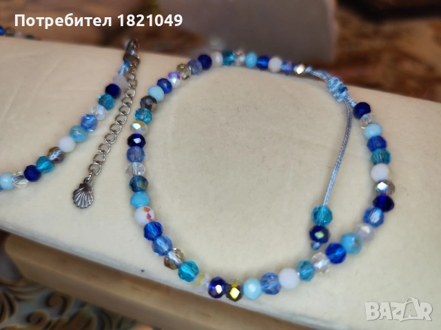 Комплект: гривна за глезен и ръка, снимка 7 - Гривни - 55053086