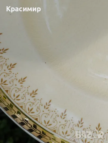 Английски порцелан Burleigh Ware (Burgess & Leigh) – чинии и каничка , снимка 4 - Антикварни и старинни предмети - 55439221