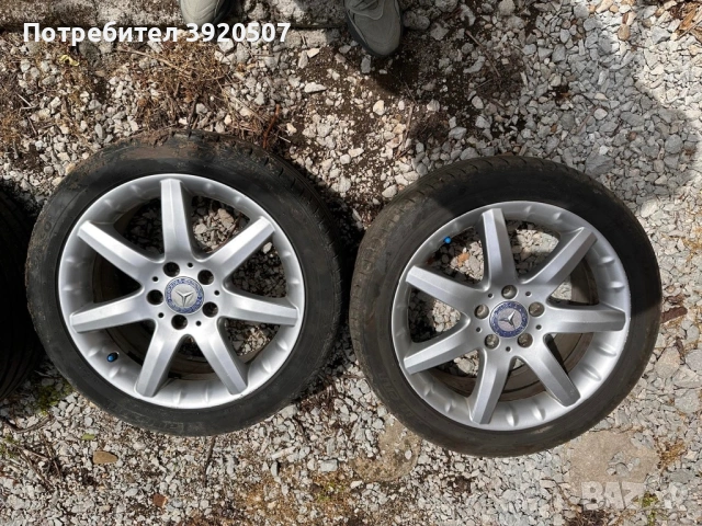 Джанти с летни гуми 225/45/17 за Мерцедес w203, снимка 3 - Гуми и джанти - 54411030
