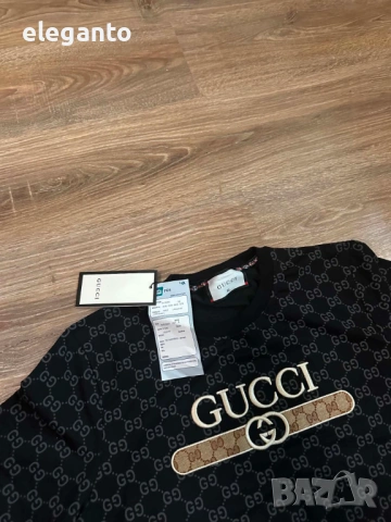 Чисто нова блуза GUCCI Cotton Neck Crew Top , XL размер, снимка 4 - Блузи - 54641143
