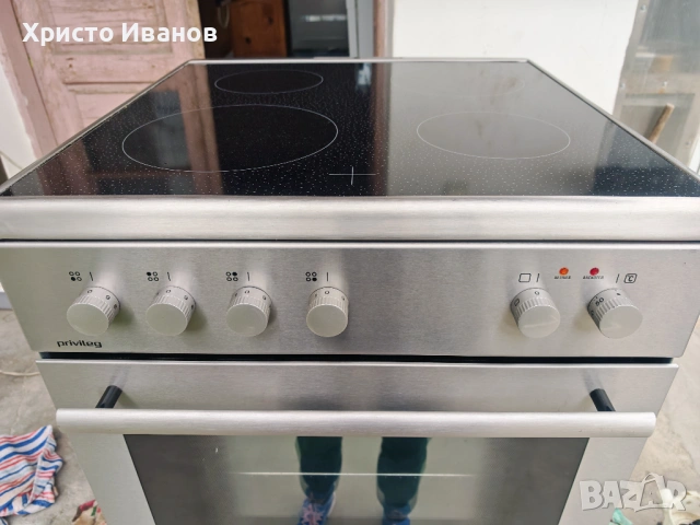 Печка Privileg инокс 60см, снимка 3 - Печки, фурни - 52830296