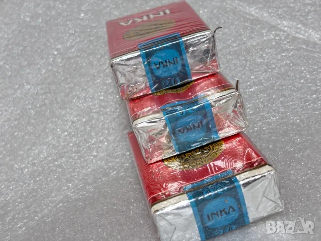 Стари цигари "INKA" пакет, запечатани, снимка 7 - Колекции - 55529386