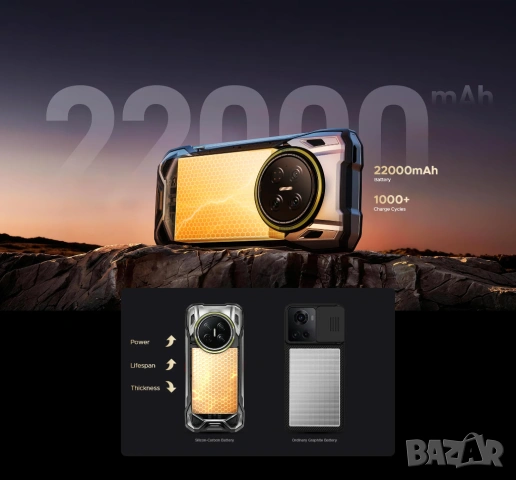 DOOGEE V Max 2 Pro 5G 6.78", 16GB/1024GB, 200MP, 22000mAh, Стерео, защита IP68/IP69K/MIL-STD810, снимка 10 - Други - 54782342