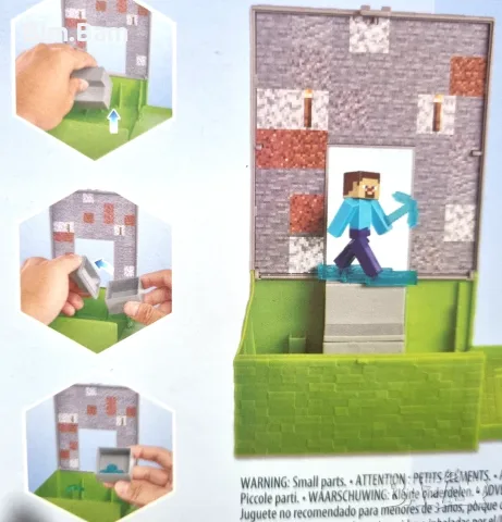 Комплект Minecraft Diamond Mine Playset със фигурка Steve / Mattel, снимка 3 - Фигурки - 55413647