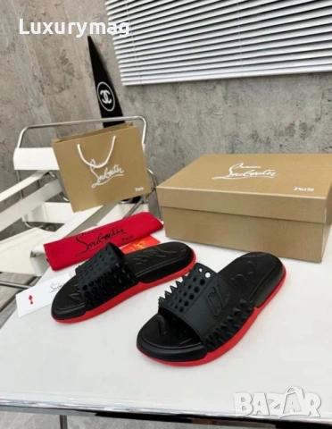 Чехли Christian Louboutin 43 44, снимка 3 - Мъжки чехли - 54511356