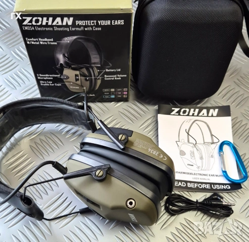 Антифони ZOHAN EM054 за Стрелба, Слушалки за защита на слуха PROHEAR антифони, снимка 1 - Слушалки и портативни колонки - 52924754