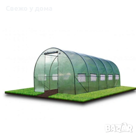 Голяма оранжерия - идеална вентилация и здрава конструкция 10 × 4 × 2 м