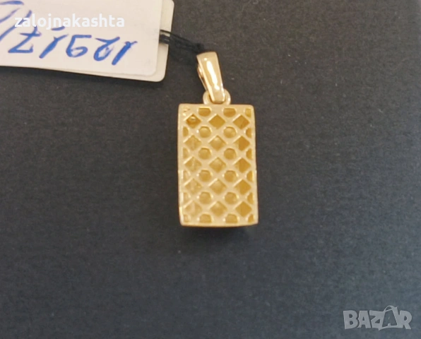 Нова Златна висулка кюлче-0,89гр/14кр, снимка 3 - Колиета, медальони, синджири - 54508026