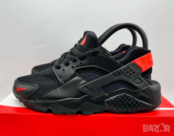 Nike Huarache Run 'Black Habanero Red' номер 35 ,5 детски маратонки , снимка 3 - Детски маратонки - 54496283