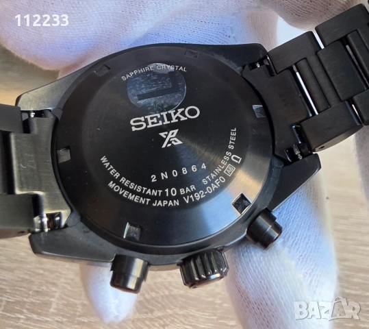 SEIKO Prospex Speedtimer Chronograph Black, снимка 6 - Мъжки - 54758363