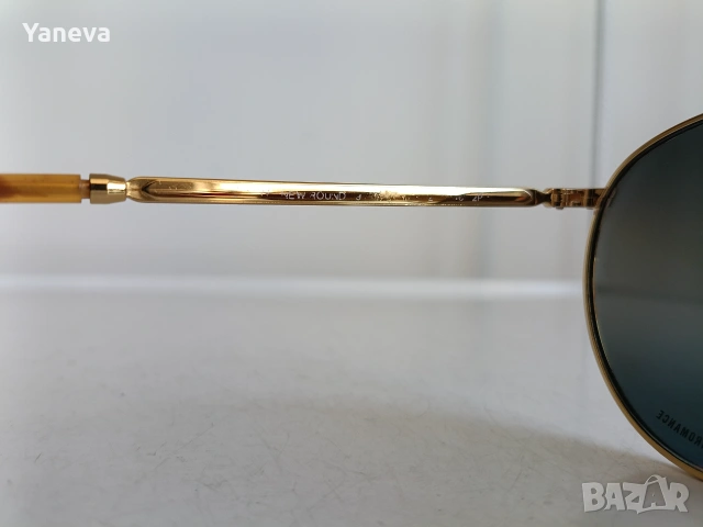 Ray-Ban New Round , унисекс, слънчеви очила с метална златиста рамка и поляризирани стъкла Chromance, снимка 11 - Слънчеви и диоптрични очила - 55186228