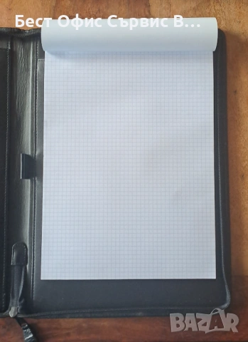 папка за документи естествена кожа черна с цип А4 внос от Италия , снимка 10 - Ученически пособия, канцеларски материали - 52554618