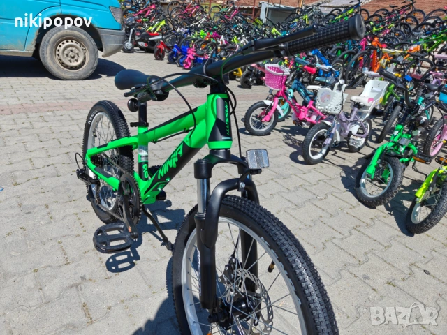 BG Алуминиев велосипед 20" NINJA зелен, снимка 5 - Велосипеди - 54334682